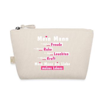 Mein Mann ist die Liebe meines Lebens - Geschenk - Bio-Täschchen - Natur - Vorne