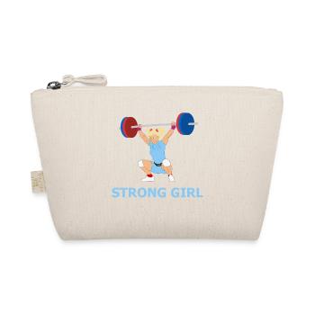 Strong girl - illustration - gift idea - Organic Pouch - nature - Front