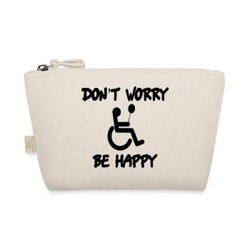 Don't worry, be happy in wheelchair # - Organic Pouch - nature - Front