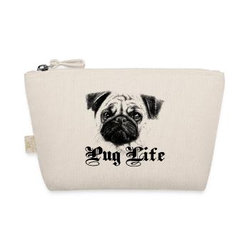 Pug life Tug life Pug head - Organic Pouch - nature - Front