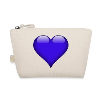 Cœur bleu brillant - Trousse biologique - nature - Devant