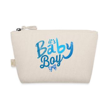 pregnant baby child born birth gift idea - Organic Pouch - nature - Front
