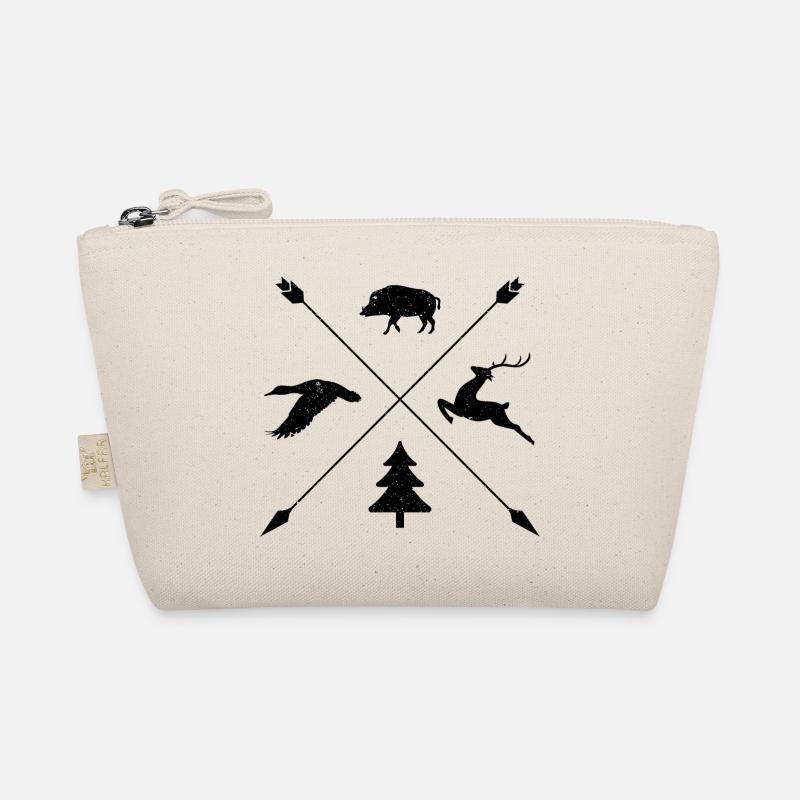 Jagd Jäger Förster Wald Gewehr Shirt Geschenk Bio-Täschchen