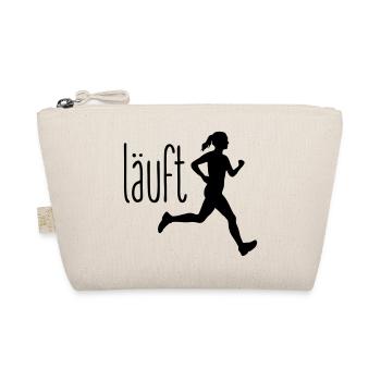 Jogging Frau läuft - Bio-Täschchen - Natur - Vorne