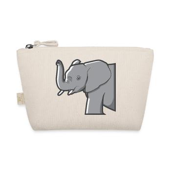 Éléphant lève sa trompe et montre les défenses - Trousse biologique - nature - Devant