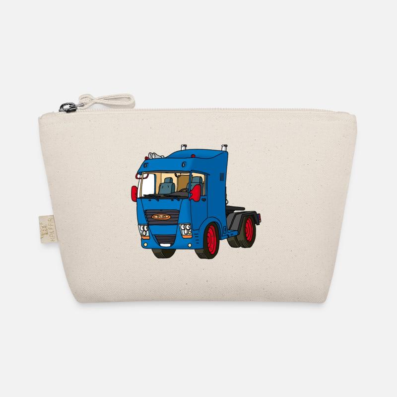 Blaue Zugmaschine Bio-Täschchen