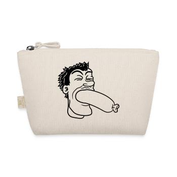 sausage eat hunger swallow wuerstchen grillen co - Organic Pouch - nature - Front