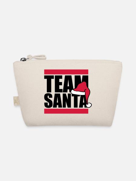 friends crew team merry christmas santa claus n - Organic Pouch - nature - Front