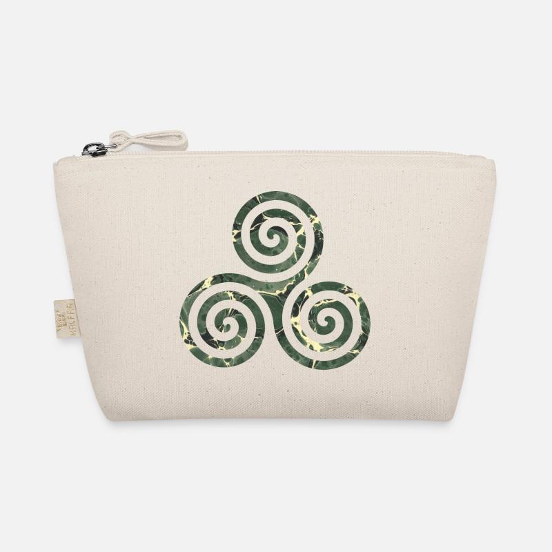 Celtic symbol triskele e 226 Organic Pouch
