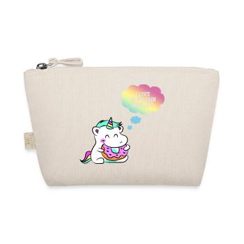 Einhorn Baby Donut Baby Geschenk - Bio-Täschchen - Natur - Vorne