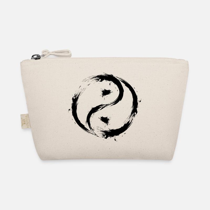 Yin Yang cercles symbole brosse noir Trousse biologique