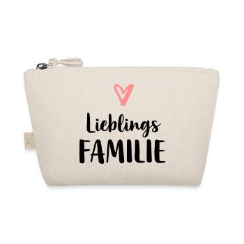 Familie Lieblingsfamilie Liebe Herz Geschenk - Bio-Täschchen - Natur - Vorne