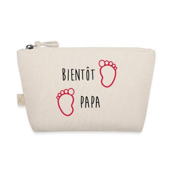 Bientôt Papa / Bébé / Naissance / Enceinte / Baby - Trousse biologique - nature - Devant