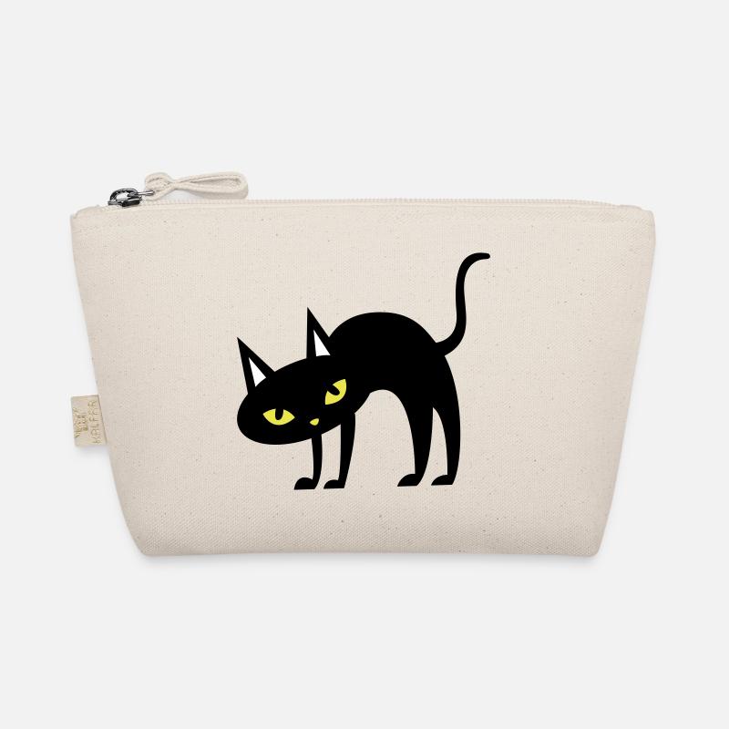 SCARY Halloween arched back cat Organic Pouch