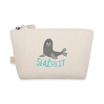 Sweet sea lion seal Funny sayings gift - Organic Pouch - nature - Front