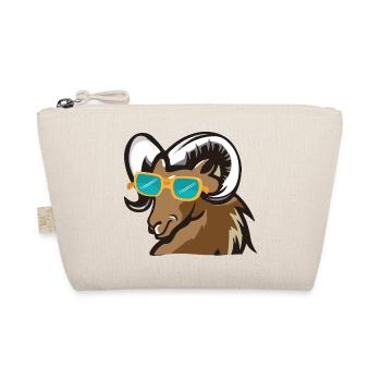 Ram mit Sonnenbrille - Bio-Täschchen - Natur - Vorne