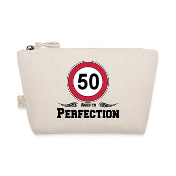 50.Geburtstag , 50 Aged to Perfection ..(25) - Bio-Täschchen - Natur - Vorne