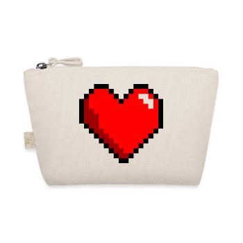 Pixel gaming heart life love - Organic Pouch - nature - Front