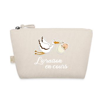 Livraison en cours cigogne grossesse - Trousse biologique - nature - Devant
