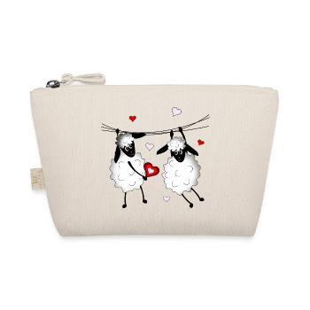 Schafe Bock Lamm Lämmer Schaf Ziege Wolle - Bio-Täschchen - Natur - Vorne