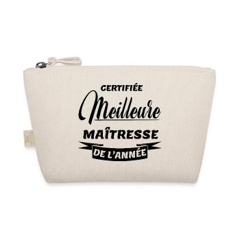 Certifiée Meilleure Maîtresse de l'année Humour - Trousse biologique - nature - Devant