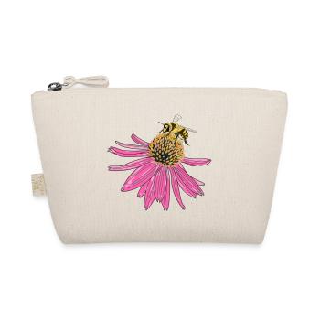 Echinacea, coneflower, bee - Organic Pouch - nature - Front