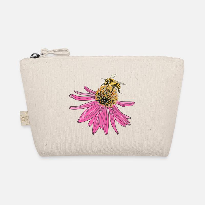 Echinacea, coneflower, bee Organic Pouch