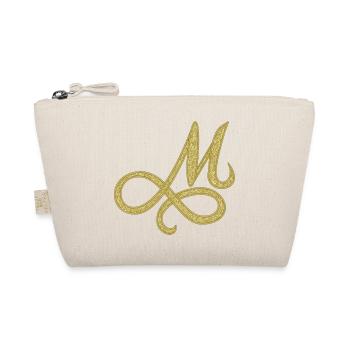 M - gold, letter, alphabet, monogram - Bio-Täschchen - Natur - Vorne