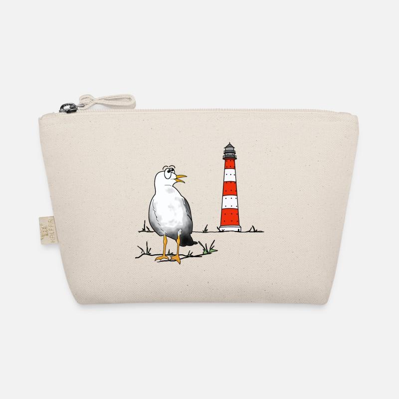 Möwe, Leuchtturm, Meer, bereinigt Bio-Täschchen