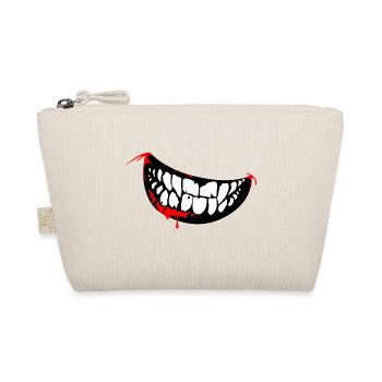 Halloween Evil Horror Clown Joker Smile face - Organic Pouch - nature - Front