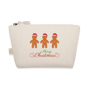 Frohe Weihnachten Lebkuchenmänner - Bio-Täschchen - Natur - Vorne