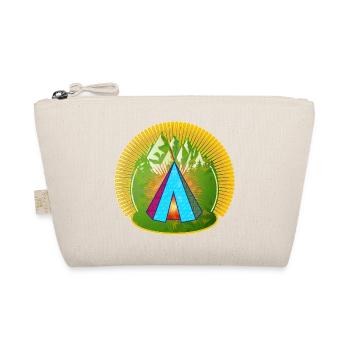 motley Indian tent teepee in the forest - Organic Pouch - nature - Front