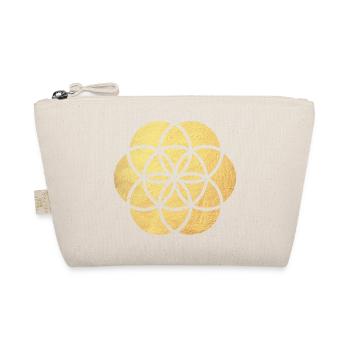 Gold Yoga Flower od Life Flower of Life namaste - Organic Pouch - nature - Front