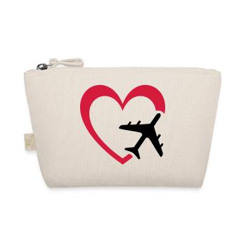 Avion et cœur - Trousse biologique - nature - Devant
