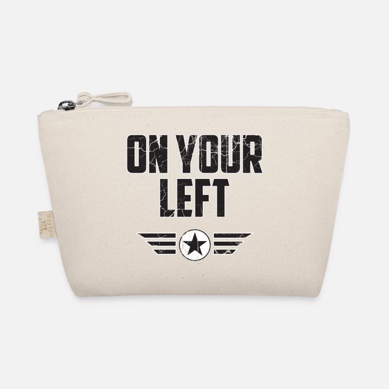 Spruch Achtung Links Comic Held Captain Geschenk Bio-Täschchen