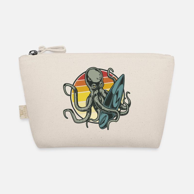 Rétro rétro de la pieuvre de style de surf Trousse biologique