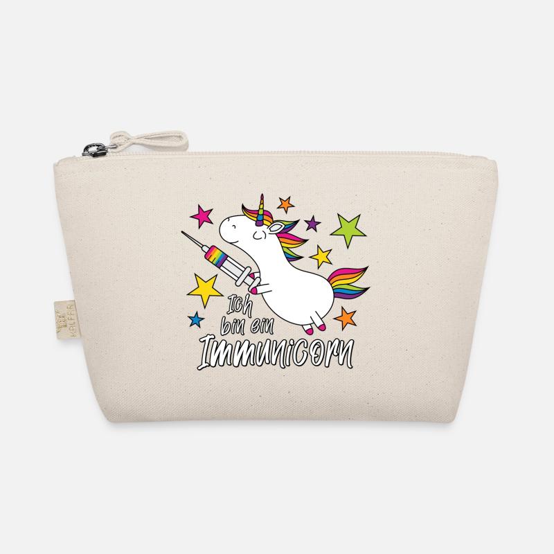 Geimpft Einhorn Ich bin ein Immunicorn - Bio-Täschchen - Natur