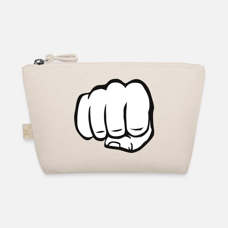 Faust geballte Faust fist bump cool Logo Symbol - Bio-Täschchen - Natur
