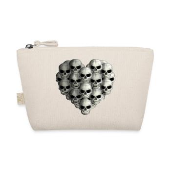 Skulls Heart R6Z - Bio-Täschchen - Natur - Vorne