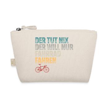 Fahrrad Fahrradfahren Retro Vintage - Bio-Täschchen - Natur - Vorne