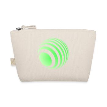 3D ball with green stripes - Organic Pouch - nature - Front
