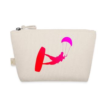 Kitesurf Kitesurfer Men's Kite Kitesurfing - Organic Pouch - nature - Front