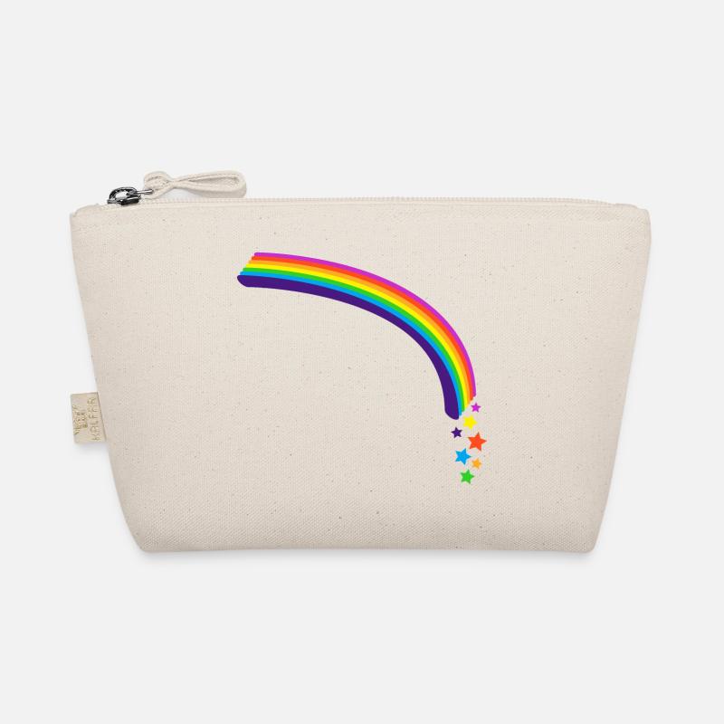 Kidcore Regenbogen Sterne bunt Farben Geschenk Bio-Täschchen