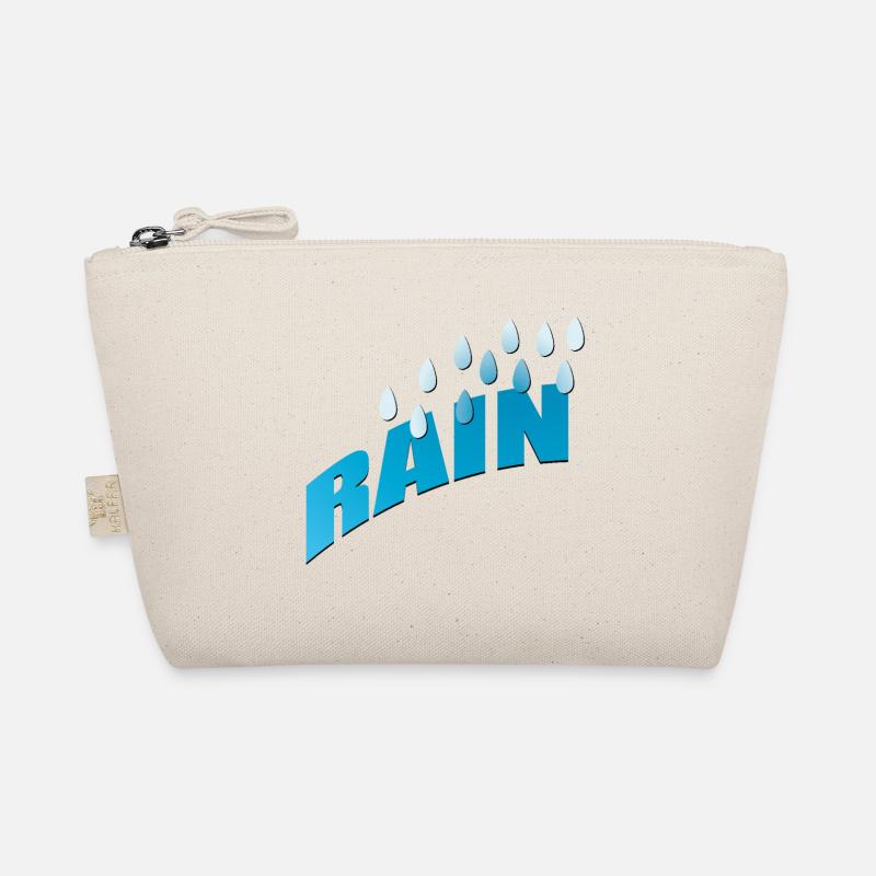 Rain Rain Raindrops Blue gradient Organic Pouch