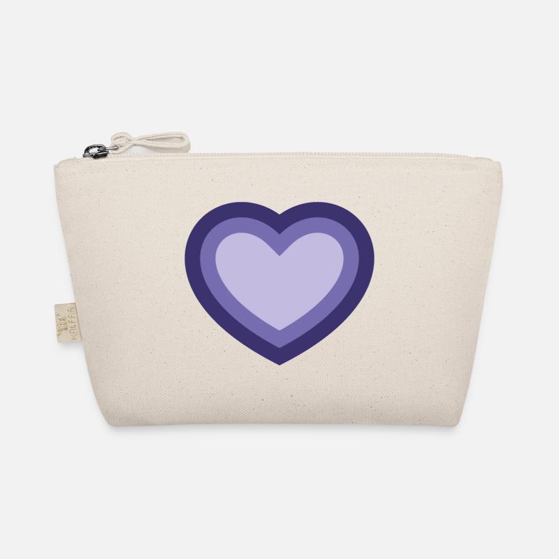 Concentric Purple Heart Organic Pouch