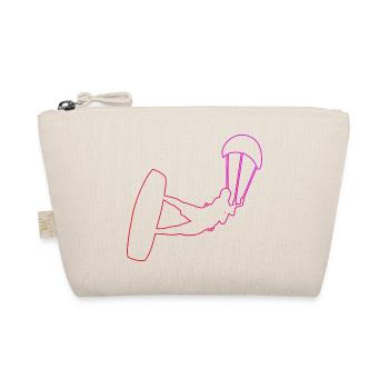Kiting Kitesurfer Women Kitesurfing Kitesurfing - Organic Pouch - nature - Front