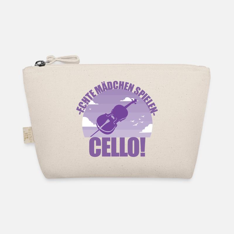 Cello Instrument Musikerin Cellonistin Geschenk - Bio-Täschchen - Natur