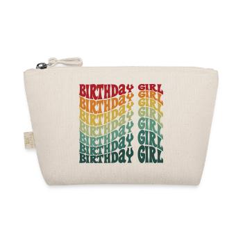 Anniversaire Fille Groovy Rétro Vintage Anniversaire - Trousse biologique - nature - Devant
