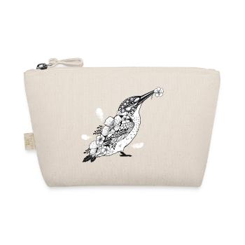 Eisvogel mit Blumen - Bio-Täschchen - Natur - Vorne