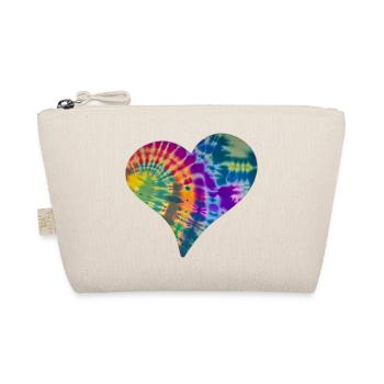 Tie Dye Herz - Bio-Täschchen - Natur - Vorne